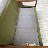 Scandinavian teak bench bed 140
