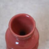 Dark pink ceramic candlestick