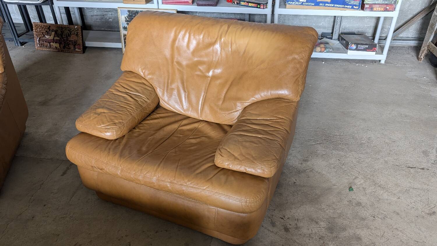 Designer leather sofa