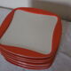 Set of 8 plates with a floral dessert Sentou