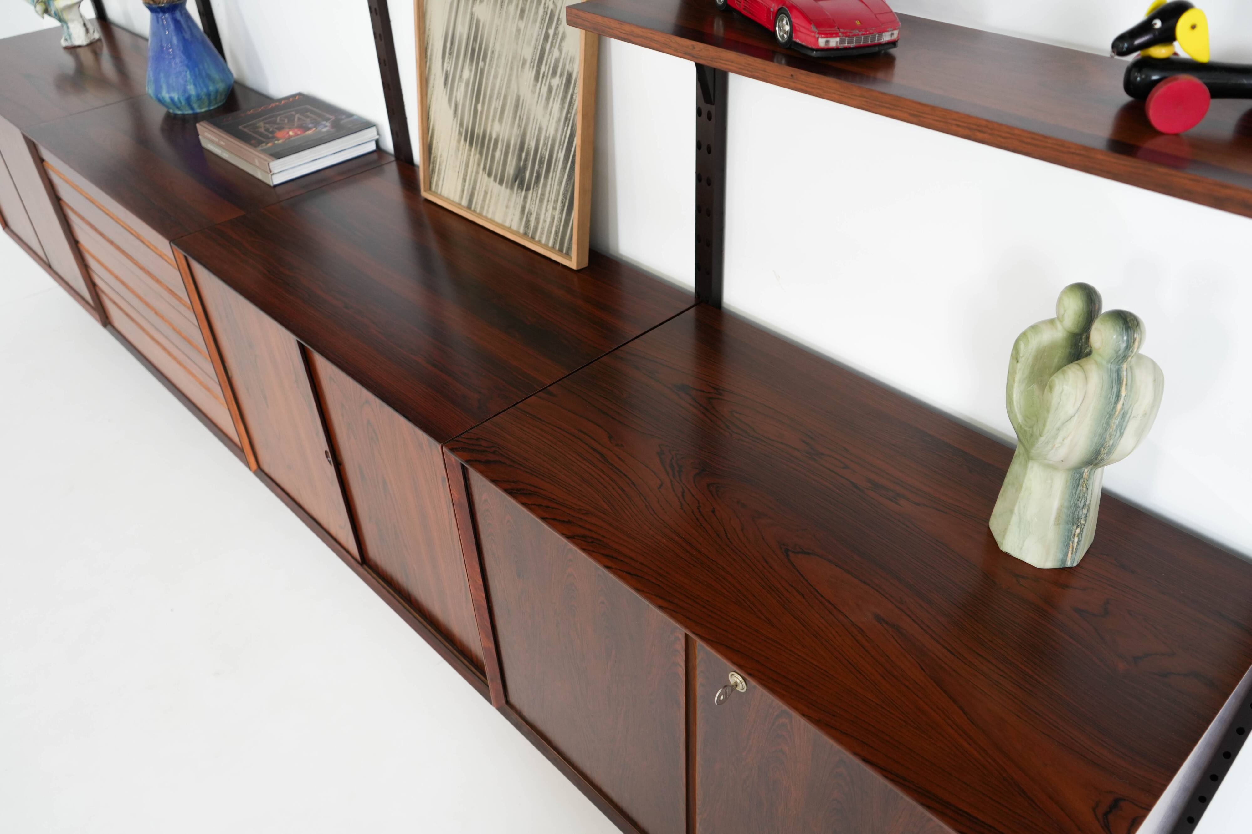 Modular shelving by Poul Cadovius, rosewood, 1970s