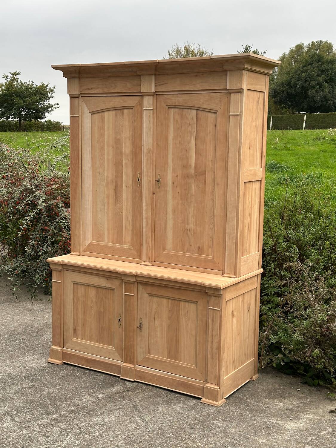 Two-part cherry wood sideboard