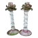 Pair of Murano Salviati candle holders