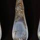 Housewife 6 people style Rocaille in silver metal