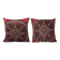 Set of 2 vintage velvet cushion covers 61x61 cm