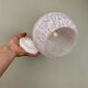 Applique globe vintage en verre de Clichy blanc