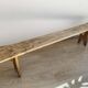 Old restored wooden farm bench