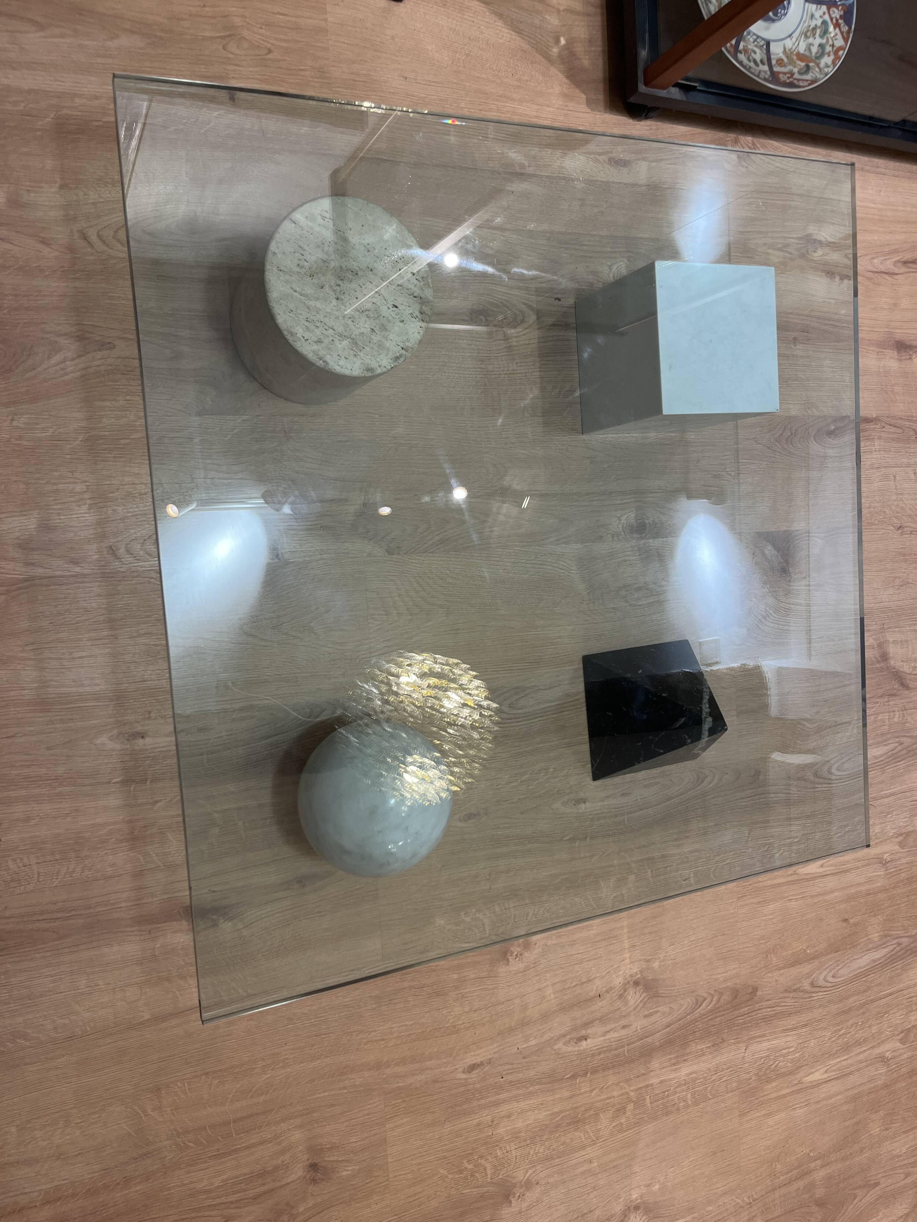 Coffee table design martinelli luce "metafora", lella & massimo vignelli