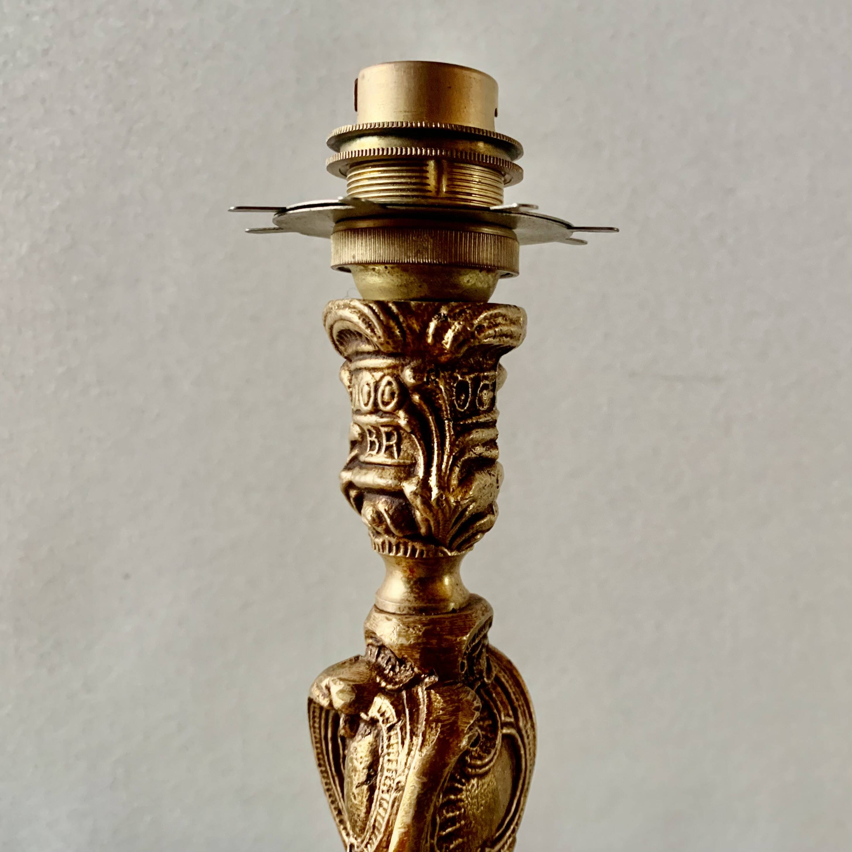 Pair of vintage brass lamps