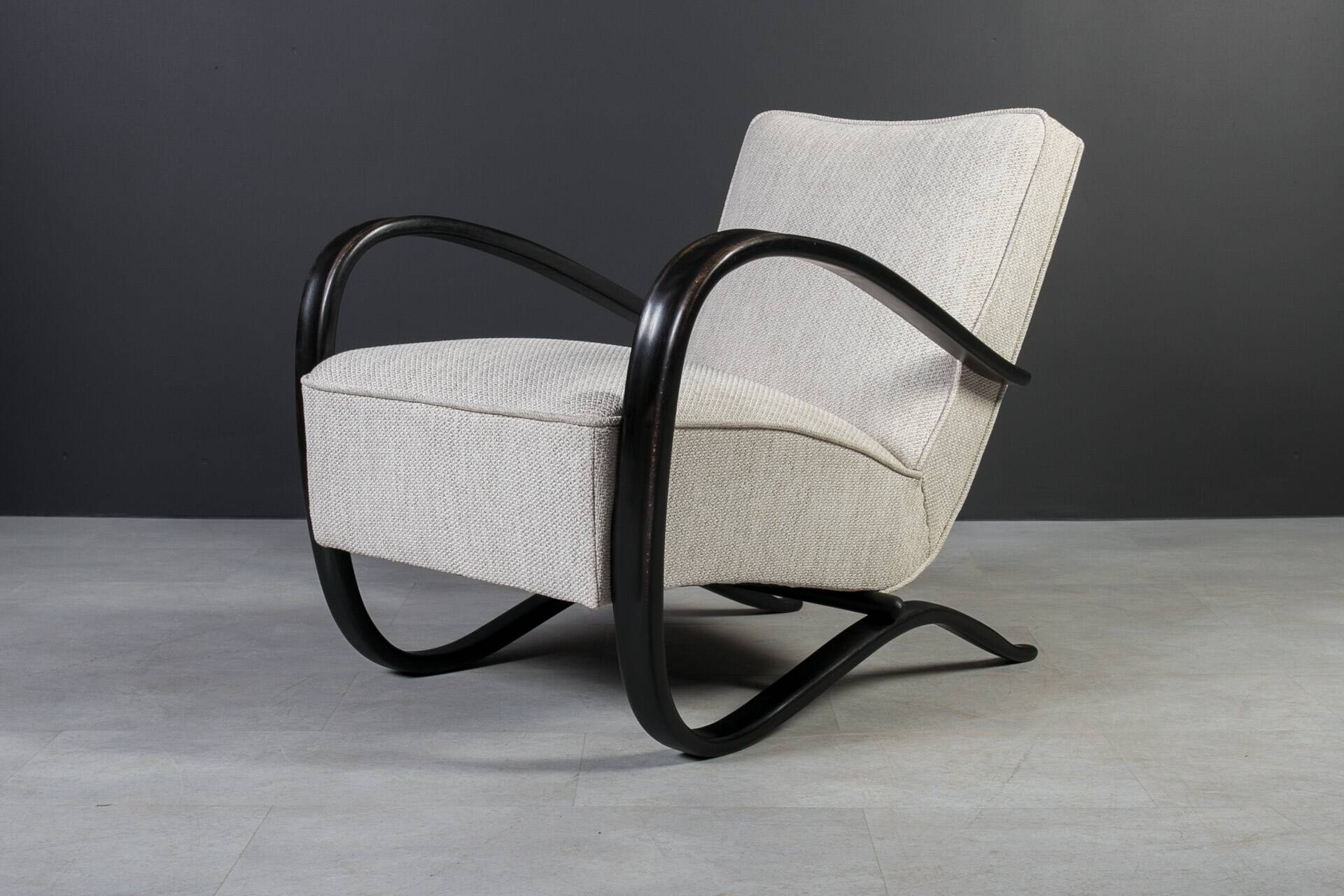 Set of two Art Deco Armchairs by J. Halabala, Model H269, 1930s