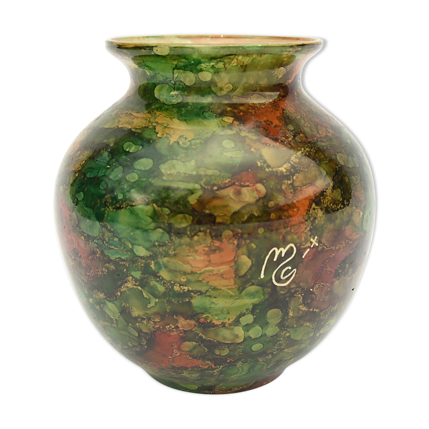 Lacquered glass vase by Mistigri Chapoutier