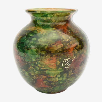 Lacquered glass vase by Mistigri Chapoutier