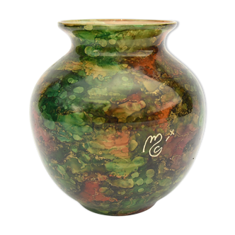 Lacquered glass vase by Mistigri Chapoutier