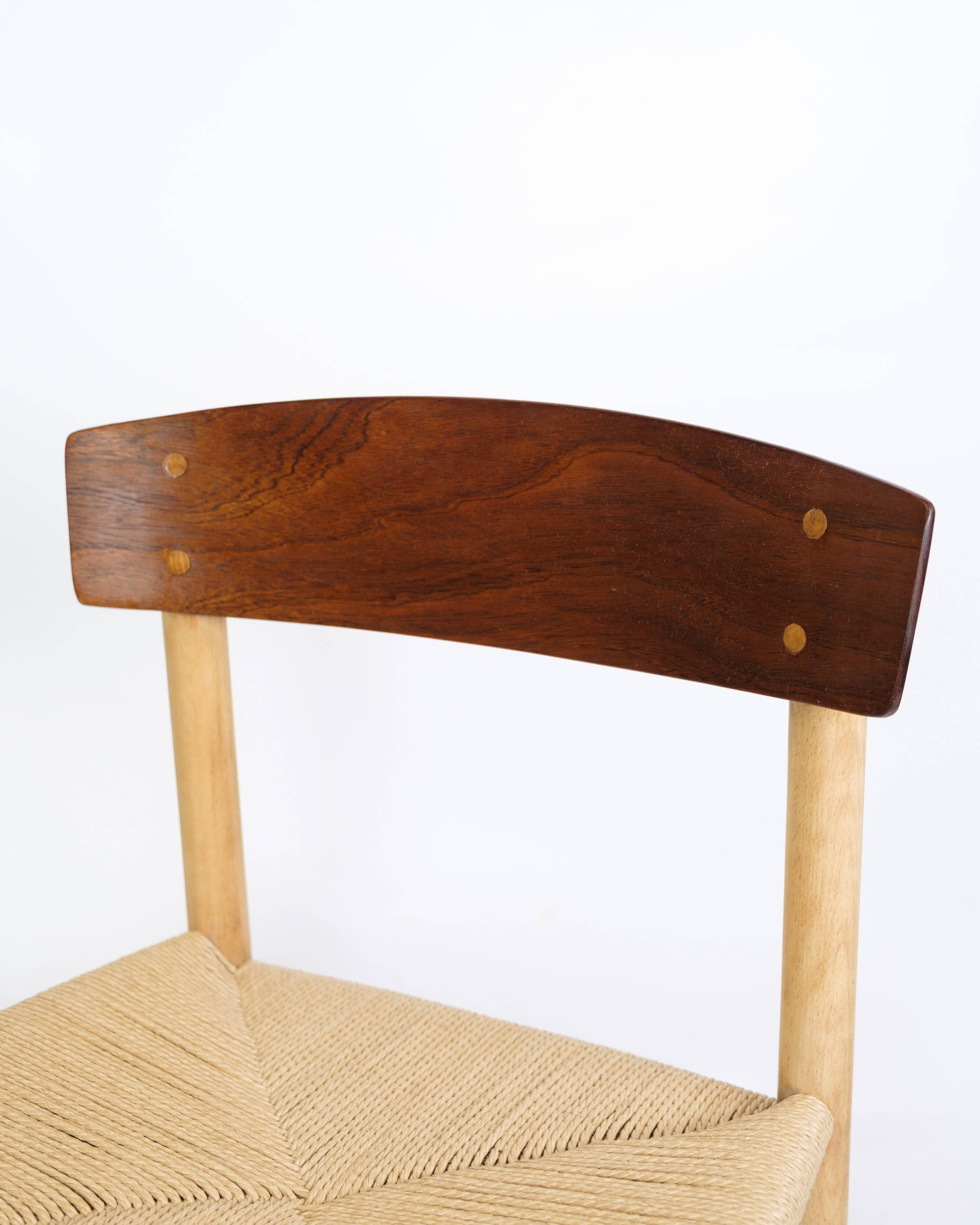 Set Of 6 Dining Chairs  Model J39 Known As The "Folke Chair" Made In Teak & Oak By Børge Mogensen