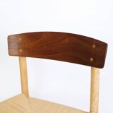 Ensemble de 6 chaises de salle à manger modèle J39 connu sous le nom de « Folke Chair » fabriquées en teck et chêne par Børge Mogensen