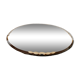 Round beveled amber pink mirror