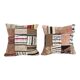 Set of 2 vintage kilim cushion covers 46x46 cm