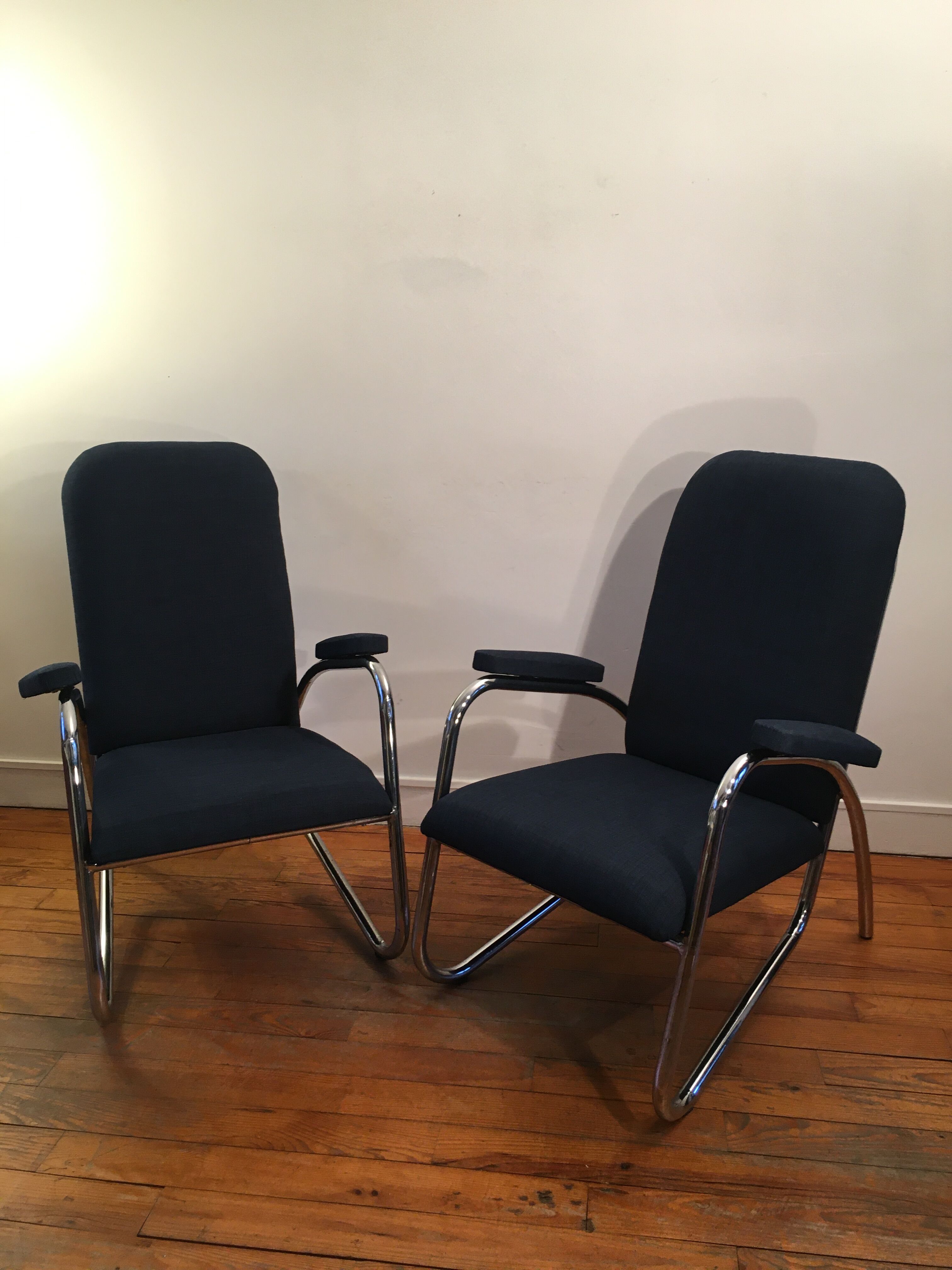 Pair of modernist armchairs 50s