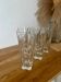 Set of 6 bistro glasses, possibly crystal, made in Italy.