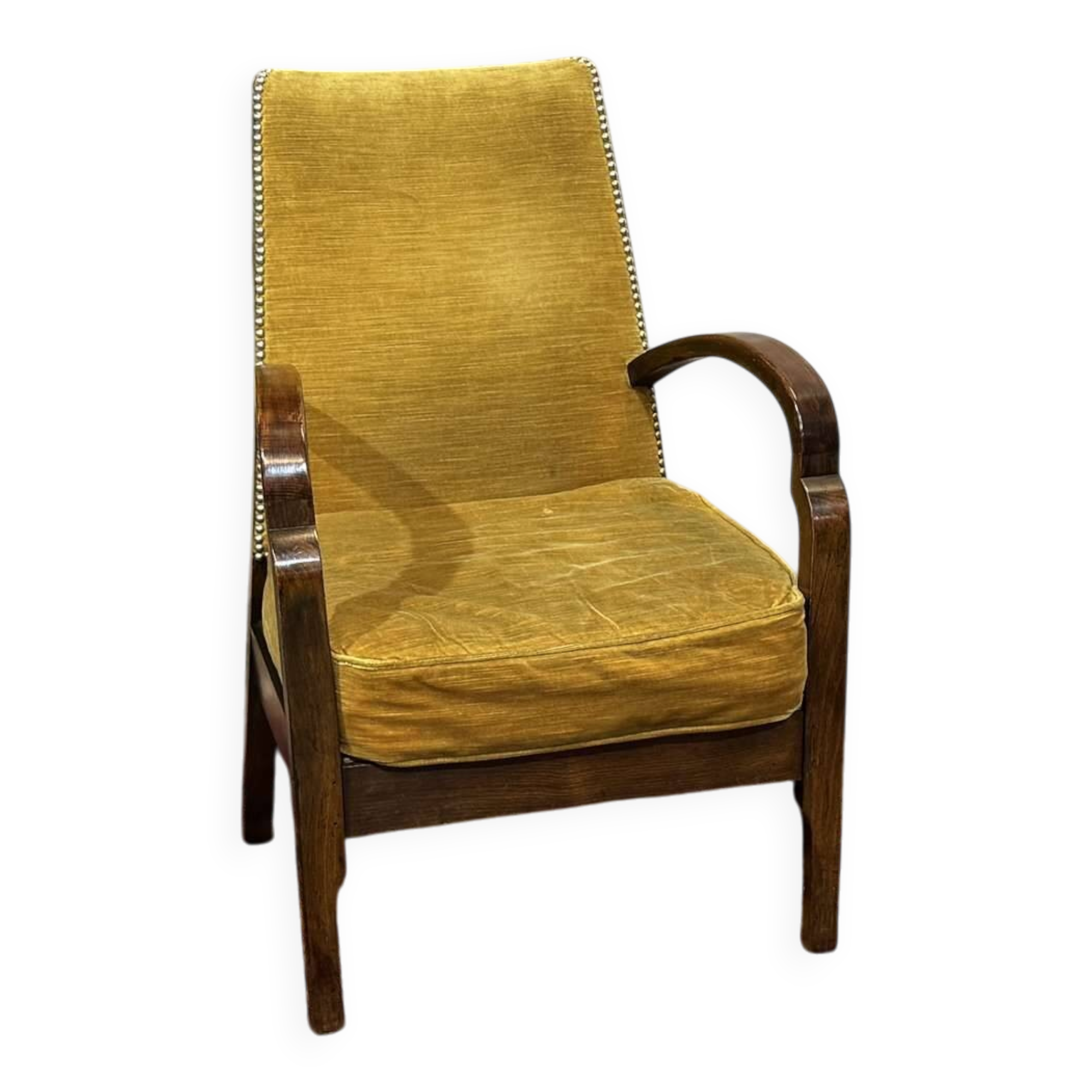 1950s English bridge chair in beech.
