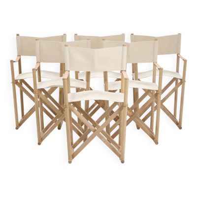 6 chaises pliantes Mogens Koch fabriquées par Carl Hansen