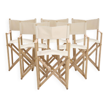 6 chaises pliantes Mogens Koch fabriquées par Carl Hansen