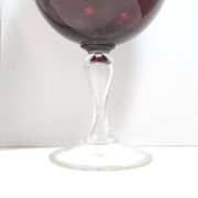 Vintage Crimson Hand-Blown Glass Vase, Empoli, Italy
