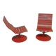 Marcus Arvonen pour Ikea (PS 2009) - 2 fauteuils pivotants Brygga rouges
