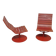Marcus Arvonen pour Ikea (PS 2009) - 2 fauteuils pivotants Brygga rouges