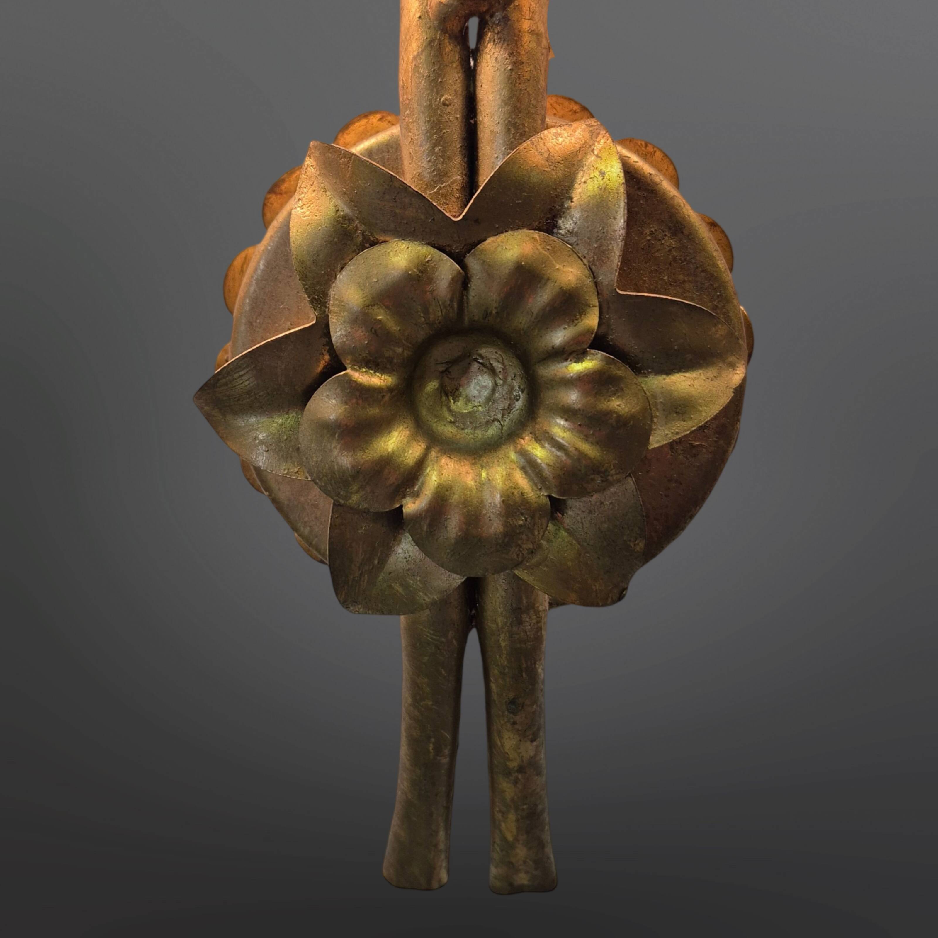 Grande applique murale dorée "Wisteria" de Hans Kögl, Allemagne années 1970