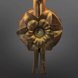 Grande applique murale dorée "Wisteria" de Hans Kögl, Allemagne années 1970