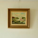 Boat in the harbour by Carl Christiansson