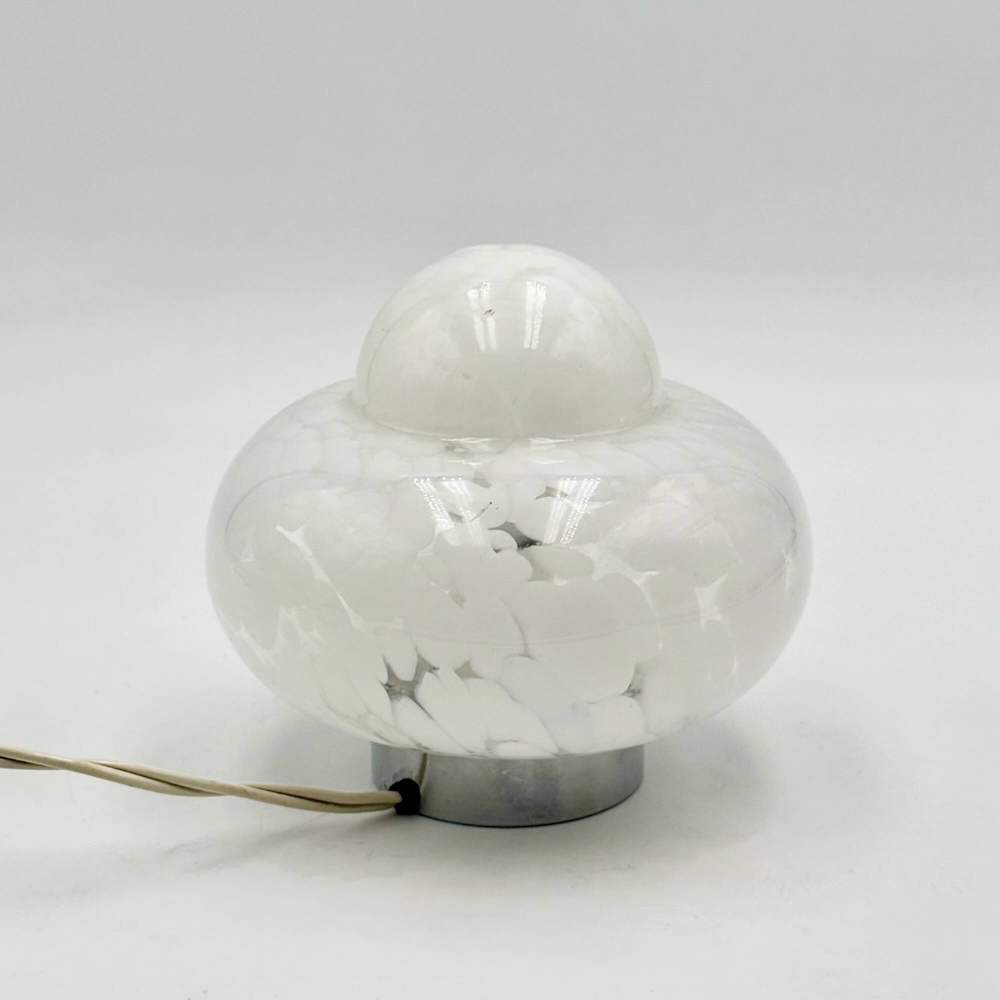 Lampe de table UFO en verre marbré, années 1960