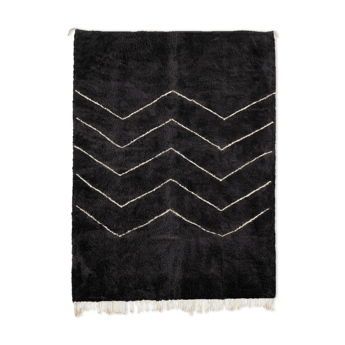 Modern Moroccan carpet black