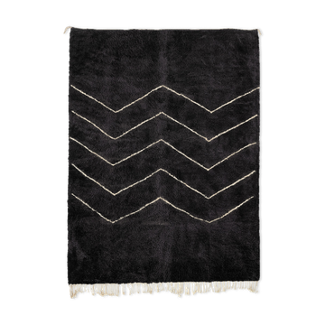 Modern Moroccan carpet black