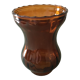 Amber glass tulip for suspension or kerosene lamp. Hemmed edge