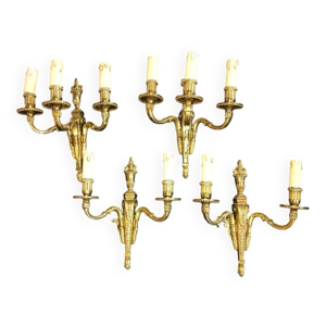 4 appliques en bronze - louis xv xvi