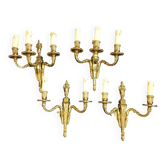 4 bronze wall lights in Louis XVI - XV style
