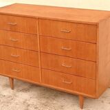 Large vintage light oak dresser