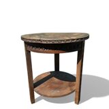Table d'appoint ancienne en bois sculpté