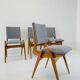 Suite de 4 chaises de Maurice Pré restaurées 1950