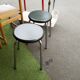 Set of 2 stools in green bakelit