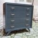 Commode années 30 relooké gris anthracite