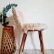 Wooden cream mouldy chair peddling spindle