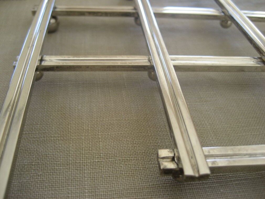 Silver metal underside