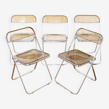 5 Folding chairs - Plia - Castelli