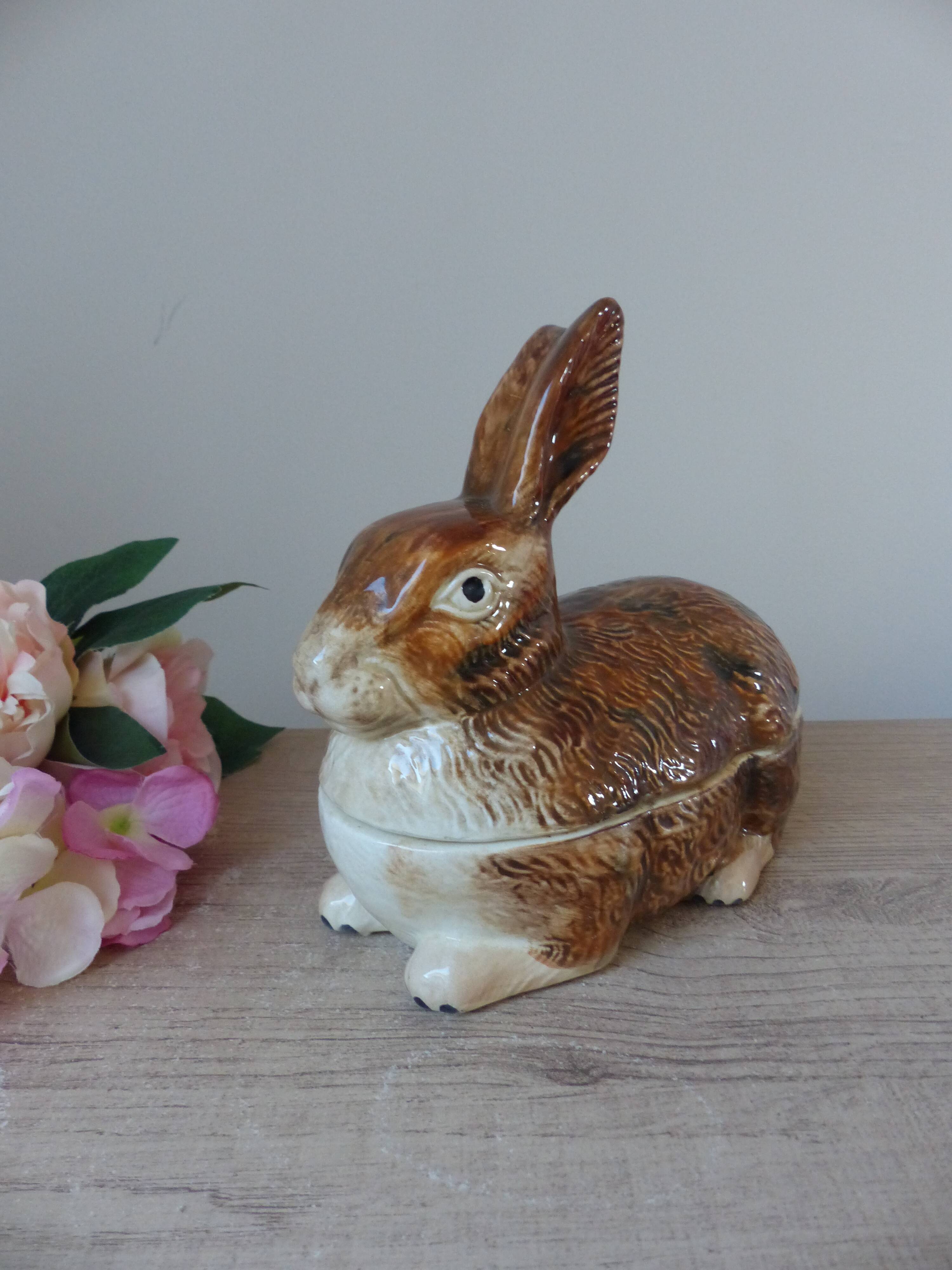 Old rabbit pie dish, ceramic terrine
