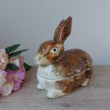 Old rabbit pie dish, ceramic terrine
