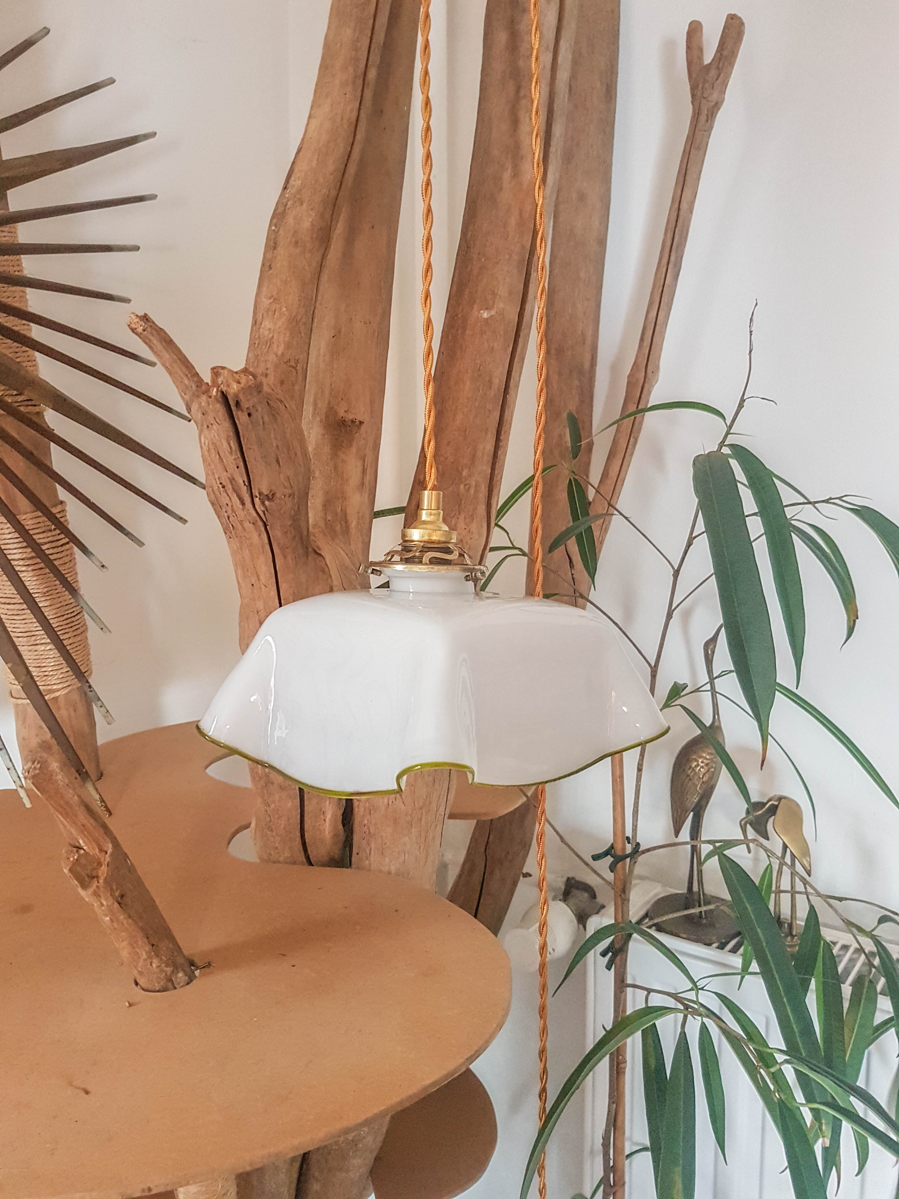 Vintage square hanging lamp