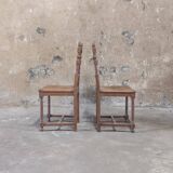 Henri II style wooden chairs
